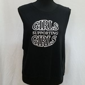 Pull & Bear Women Black Muscle T Shirt Size Small